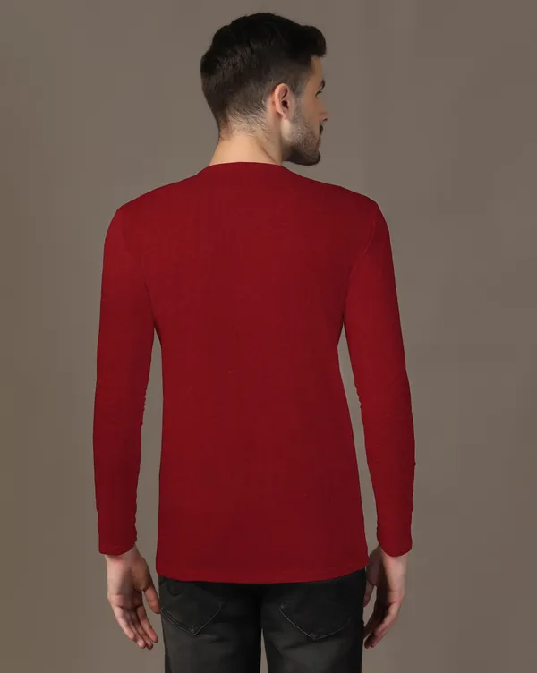 Maroon_Cotton_Blend_Henley_Neck_Full_Sleeve_T_Shirt_For_Men