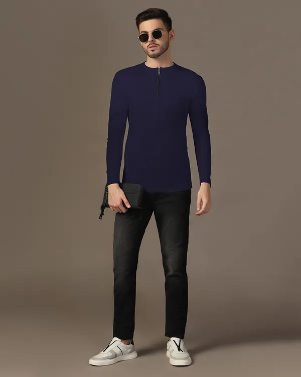 Dark_Blue_Cotton_Blend_Henley_Neck_Full_Sleeve_T_Shirt_For_Men