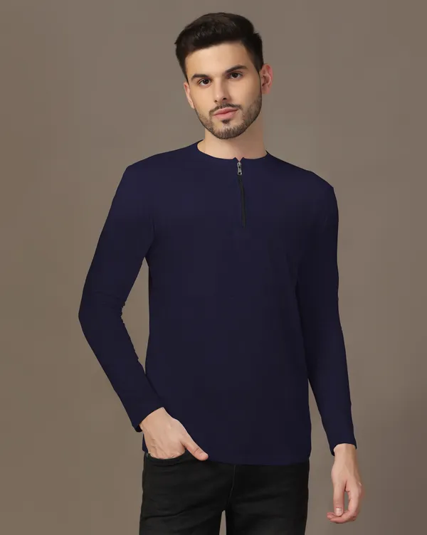 Dark_Blue_Cotton_Blend_Henley_Neck_Full_Sleeve_T_Shirt_For_Men