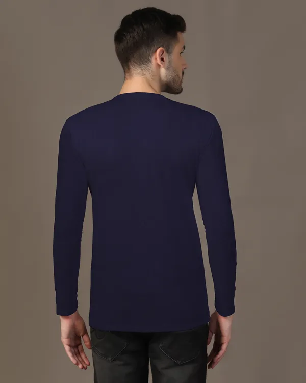 Dark_Blue_Cotton_Blend_Henley_Neck_Full_Sleeve_T_Shirt_For_Men