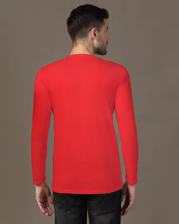 Red_Cotton_Blend_Henley_Neck_Full_Sleeve_T_Shirt_For_Men