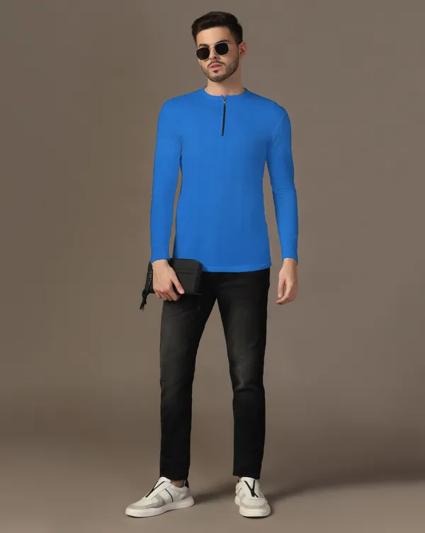 Blue_Cotton_Blend_Henley_Neck_Full_Sleeve_T_Shirt_For_Men
