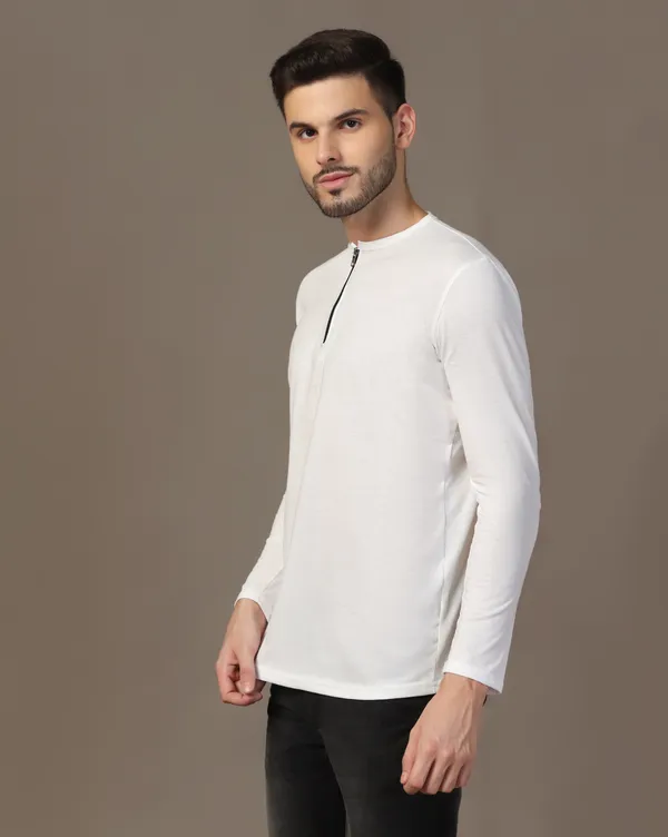 White_Cotton_Blend_Henley_Neck_Full_Sleeve_T_Shirt_For_Men