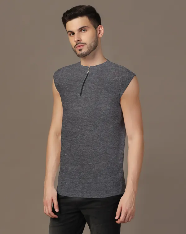 Grey_Cotton_Blend_Henley_Neck_Sleeveless_T_Shirt_For_Men
