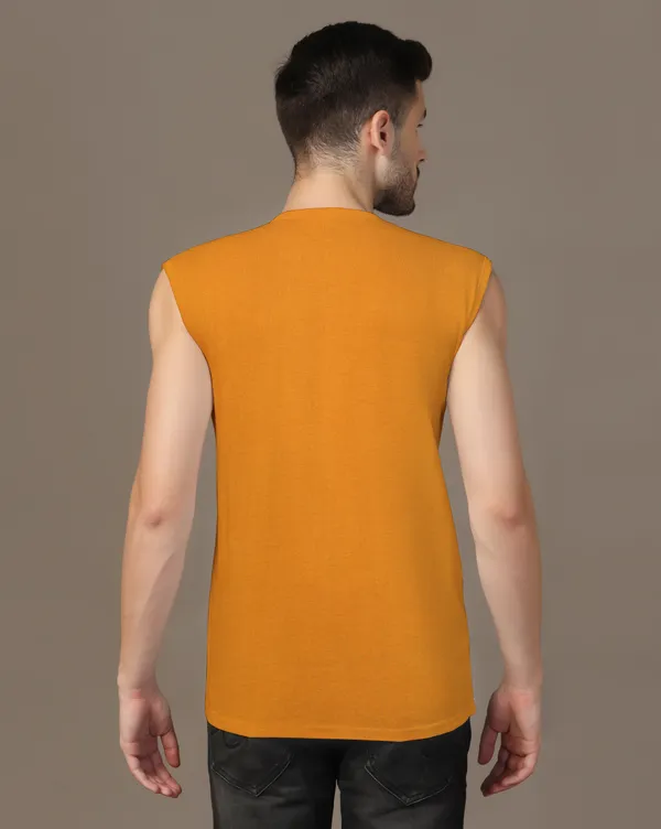 Mustard_Cotton_Blend_Henley_Neck_Sleeveless_T_Shirt_For_Men