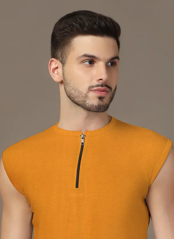 Mustard_Cotton_Blend_Henley_Neck_Sleeveless_T_Shirt_For_Men