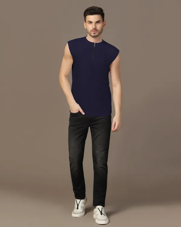 Dark_Blue_Cotton_Blend_Henley_Neck_Sleeveless_T_Shirt_For_Men