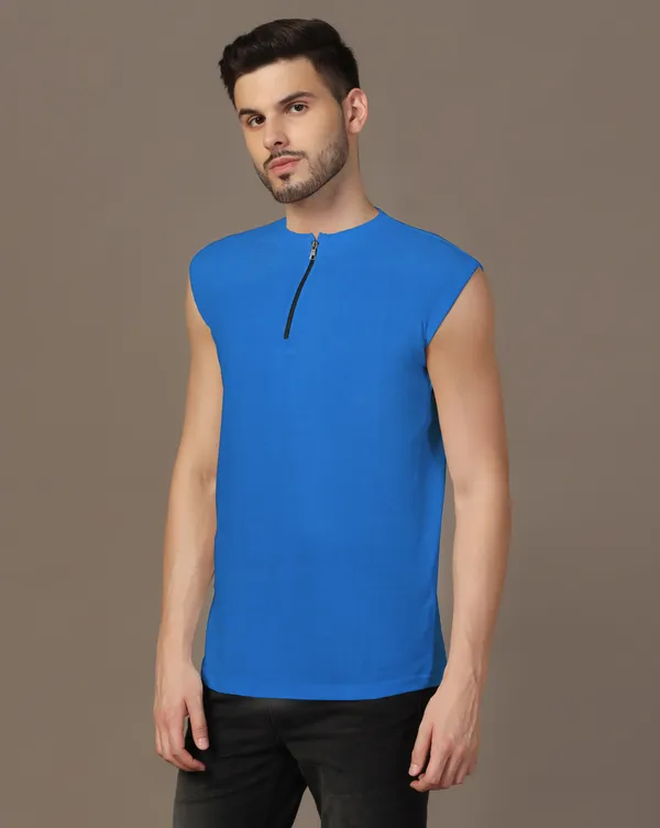 Blue_Cotton_Blend_Henley_Neck_Sleeveless_T_Shirt_For_Men
