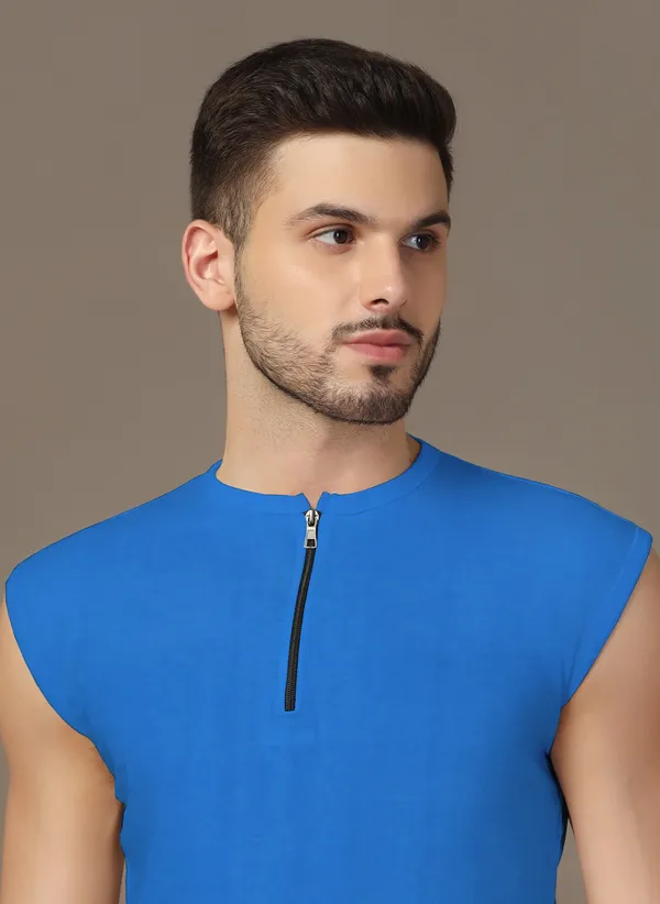 Blue_Cotton_Blend_Henley_Neck_Sleeveless_T_Shirt_For_Men