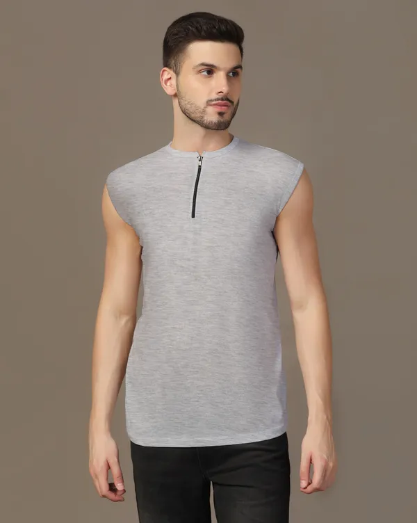 Silver_Cotton_Blend_Henley_Neck_Sleeveless_T_Shirt_For_Men