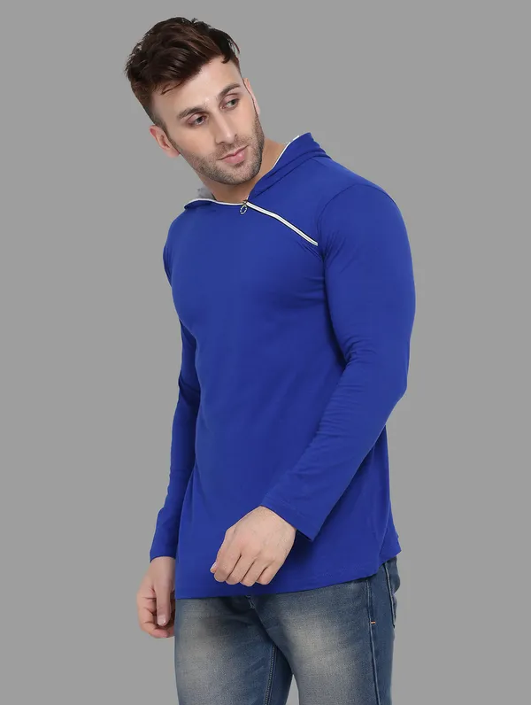 Blue_Cotton_Blend_Hooded_Neck_Full_Sleeve_T_Shirt_For_Men