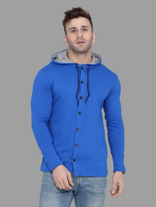 Blue_Cotton_Blend_Hooded_Neck_Full_Sleeve_T_Shirt_For_Men
