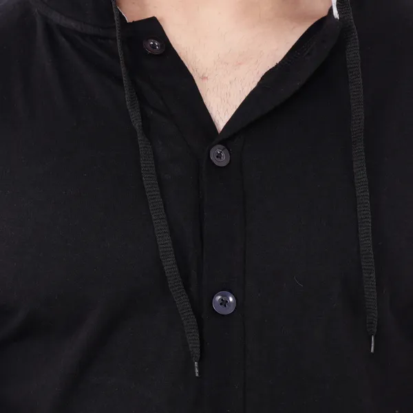 Black_Cotton_Blend_Hooded_Neck_Full_Sleeve_T_Shirt_For_Men