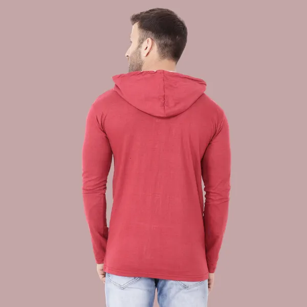 Maroon_Cotton_Blend_Hooded_Neck_Full_Sleeve_T_Shirt_For_Men
