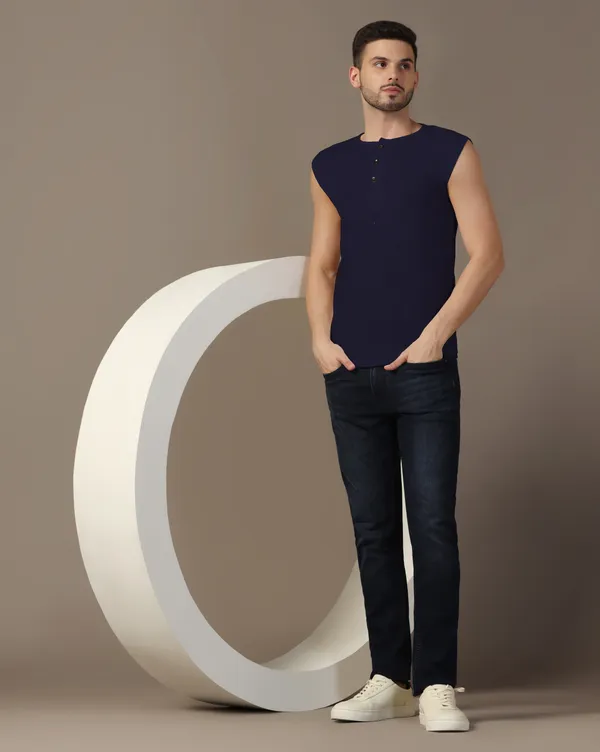 Dark_Blue_Cotton_Blend_Henley_Neck_Sleeveless_T_Shirt_For_Men