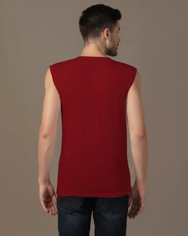 Maroon_Cotton_Blend_Henley_Neck_Sleeveless_T_Shirt_For_Men