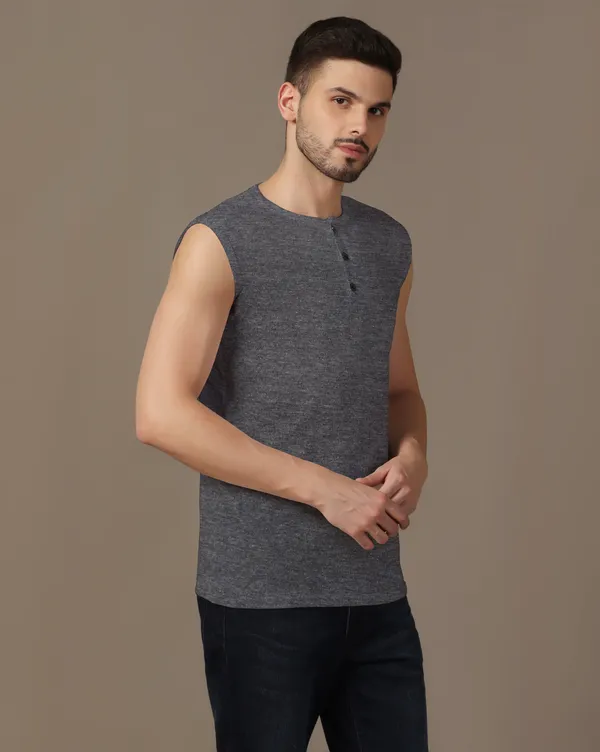 Grey_Cotton_Blend_Henley_Neck_Sleeveless_T_Shirt_For_Men