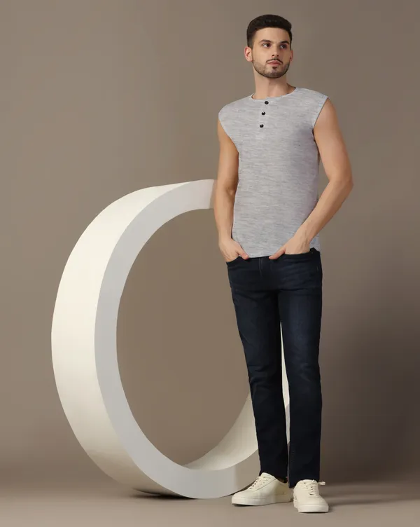 Silver_Cotton_Blend_Henley_Neck_Sleeveless_T_Shirt_For_Men