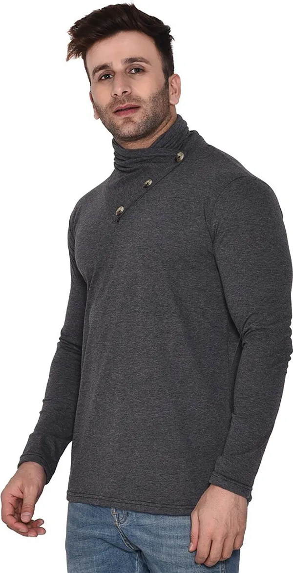 Grey_Cotton_Blend_High_Neck_Full_Sleeve_T-Shirt_For_Men