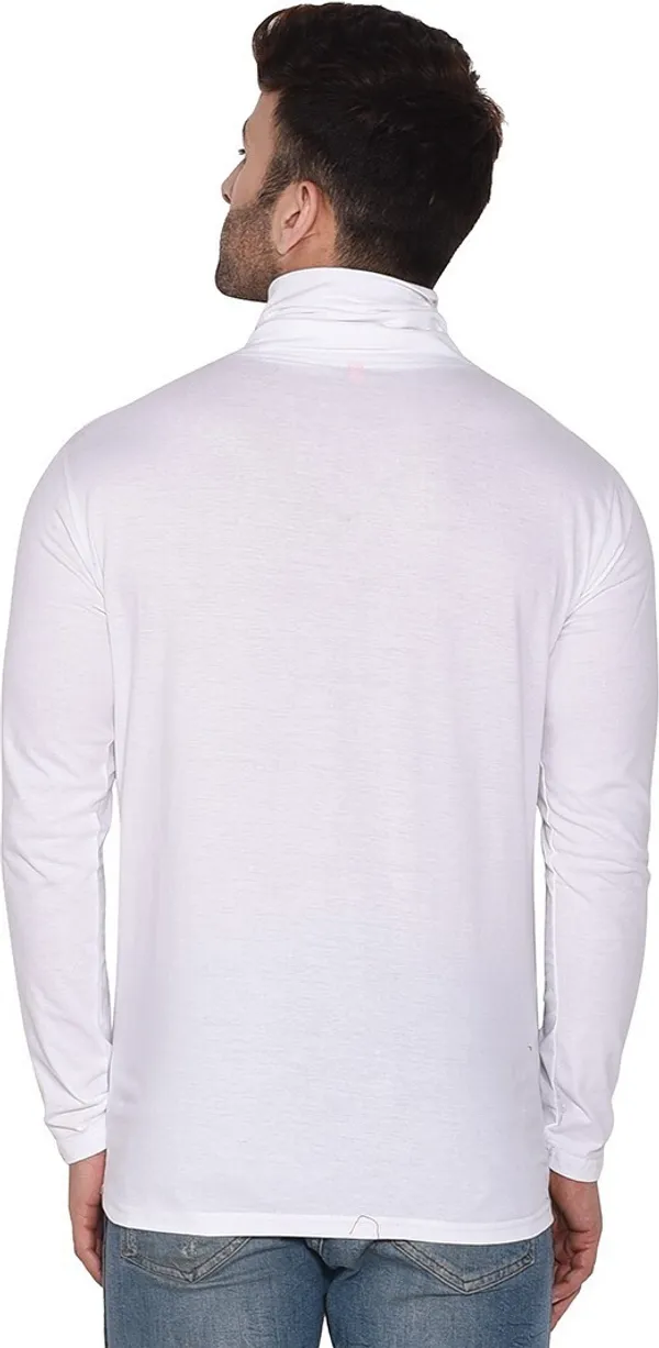 White_Cotton_Blend_High_Neck_Full_Sleeve_T-Shirt_For_Men