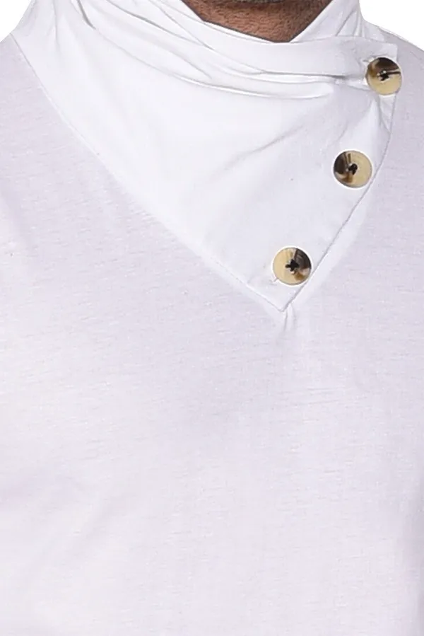 White_Cotton_Blend_High_Neck_Full_Sleeve_T-Shirt_For_Men