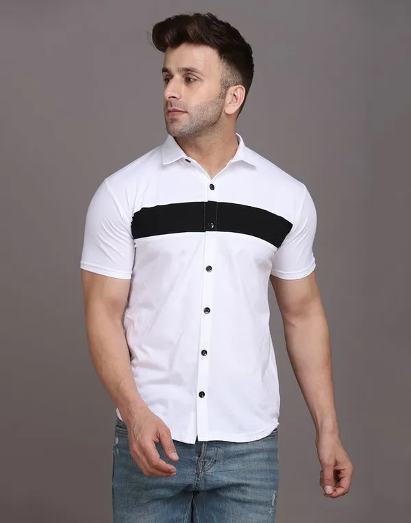 White_Cotton_Blend_Spread_Collar_Half_Sleeve_Shirt_For_Men