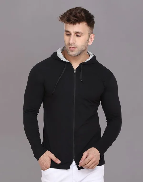 Black_Cotton_Blend_Hooded_Neck_Full_Sleeve_T_Shirt_For_Men