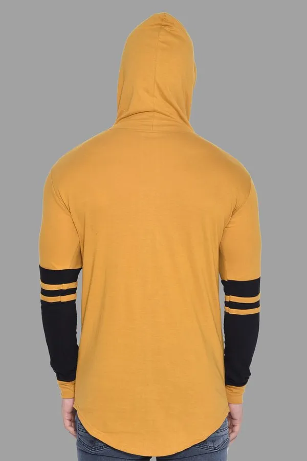 Mustard_&_Black_Cotton_Blend_Hooded_Neck_Full_Sleeve_T_Shirt_For_Men