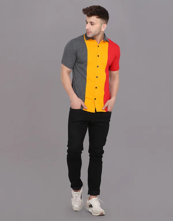 Multicolor_Cotton_Blend_Spread_Collar_Half_Sleeve_Shirt_For_Men