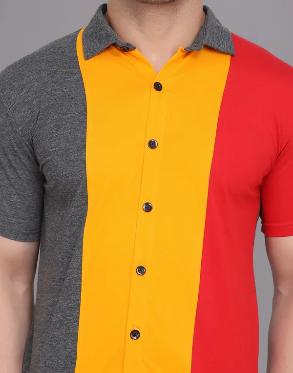 Multicolor_Cotton_Blend_Spread_Collar_Half_Sleeve_Shirt_For_Men