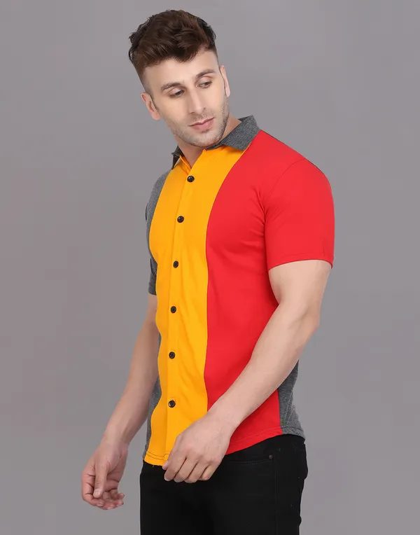 Multicolor_Cotton_Blend_Spread_Collar_Half_Sleeve_Shirt_For_Men
