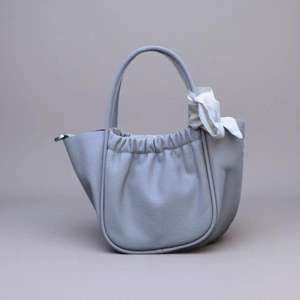 White_Leather_Bowtique_Shoulder_Bag_For_Women
