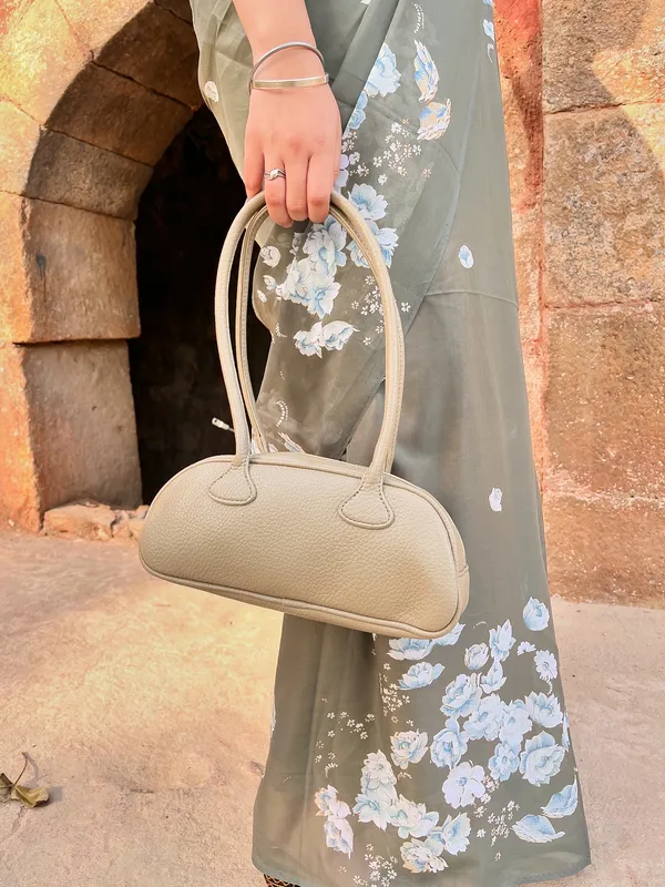 Beige_Leather_Pebble_Texture_Shoulder_Bag_For_Women