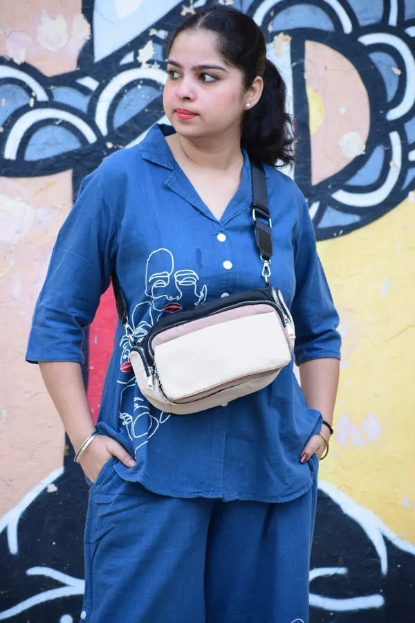 Cream_Leather_Chest_Pouch_For_Women