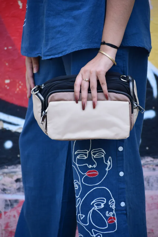 Cream_Leather_Chest_Pouch_For_Women