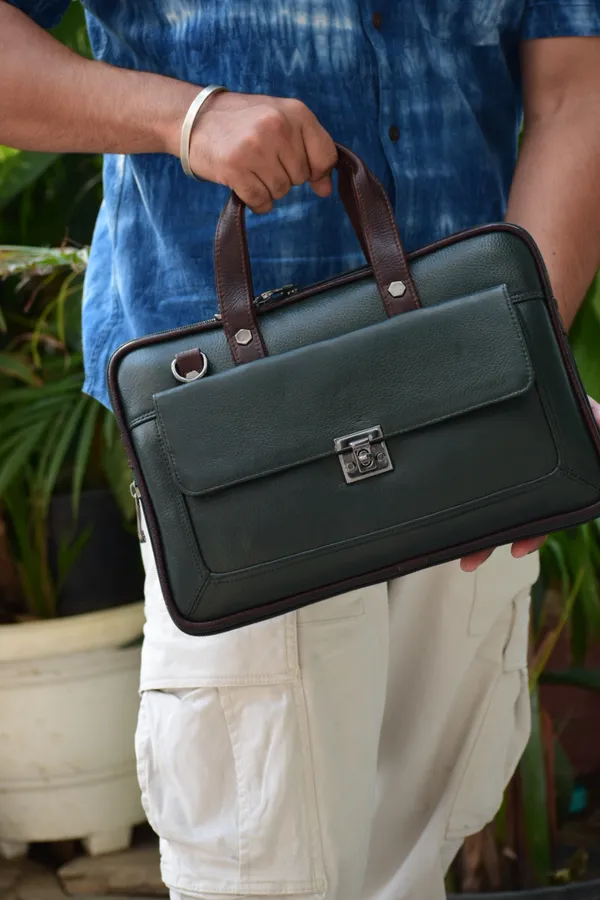 Green_Leather_Laptop_Bag_For_Women
