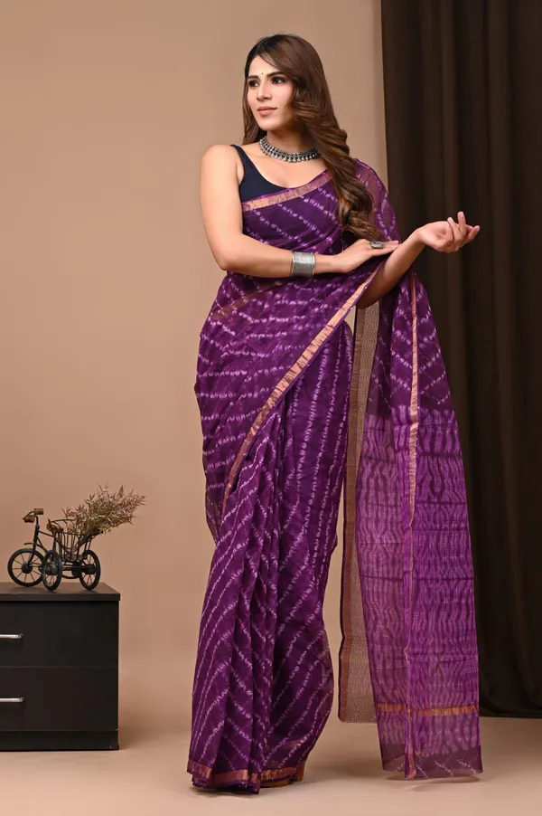 Purple_Soft_Kota_doriya_Bagru_Print_Sarees_For_Women