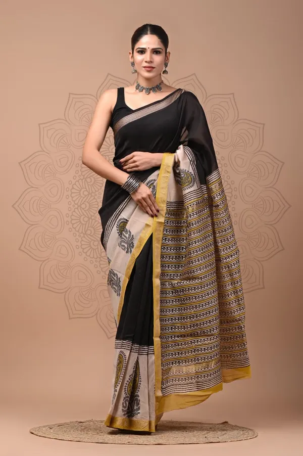 Black_Soft_Maheshwari_Silk_Ajkakh_Print_For_Women