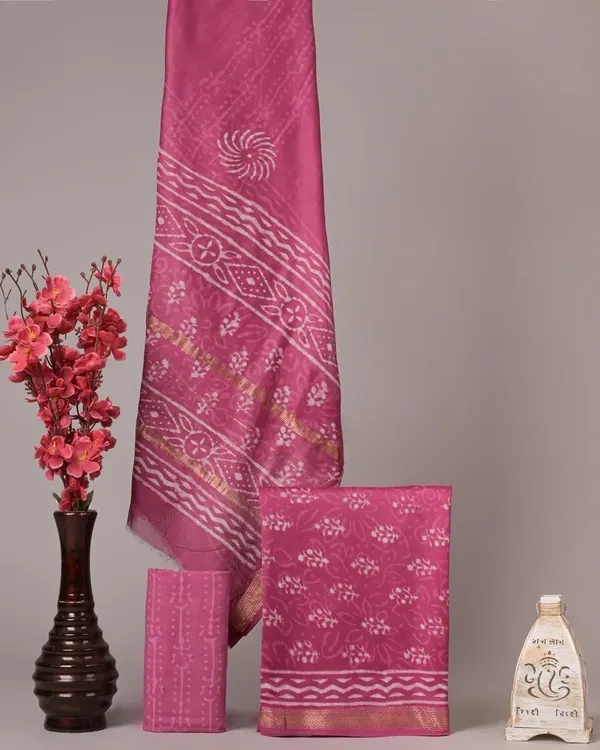 Pink_Silk_Blend_Ajrakh_Print_Unstitched_Suit_for_Women