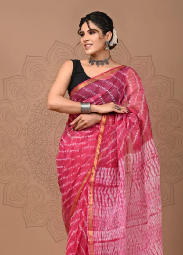 Pink_Soft_Kota_doriya_Bagru_Print_Sarees_For_Women