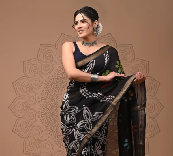 Black_Soft_Maheshwari_Silk_Bagru_Print_Women