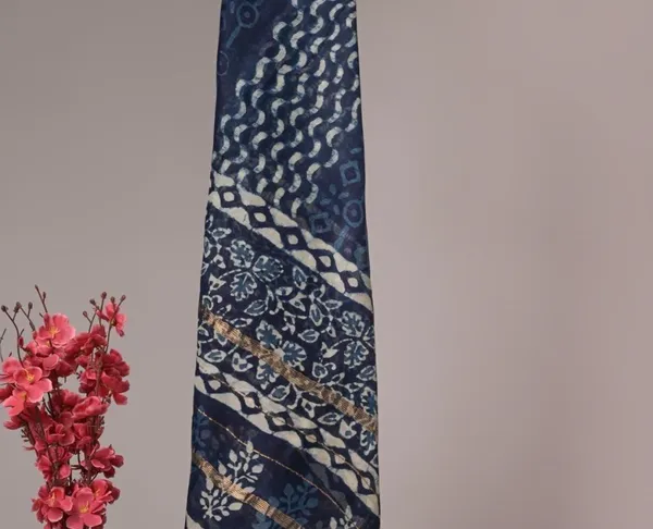 Blue_Silk_Blend_Ajrakh_Print_Unstitched_Suit_for_Women