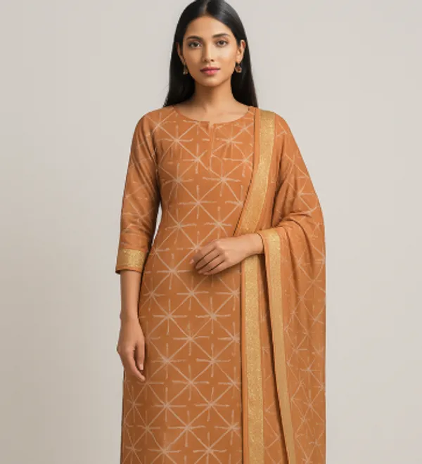 Offwhite_Silk_Blend_Shibori_Print_Suit_for_Women