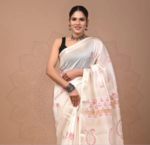Offwhite_Soft_Maheshwari_Silk_Hand_Block_Print_Women