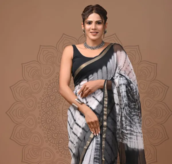 Black_Soft_Kota_doriya_Bagru_Print_Sarees_For_Women
