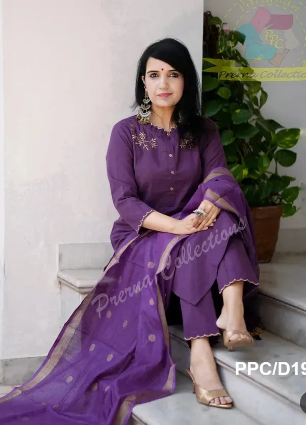 Elegant_wine_khadi_cotton_suit_set_.