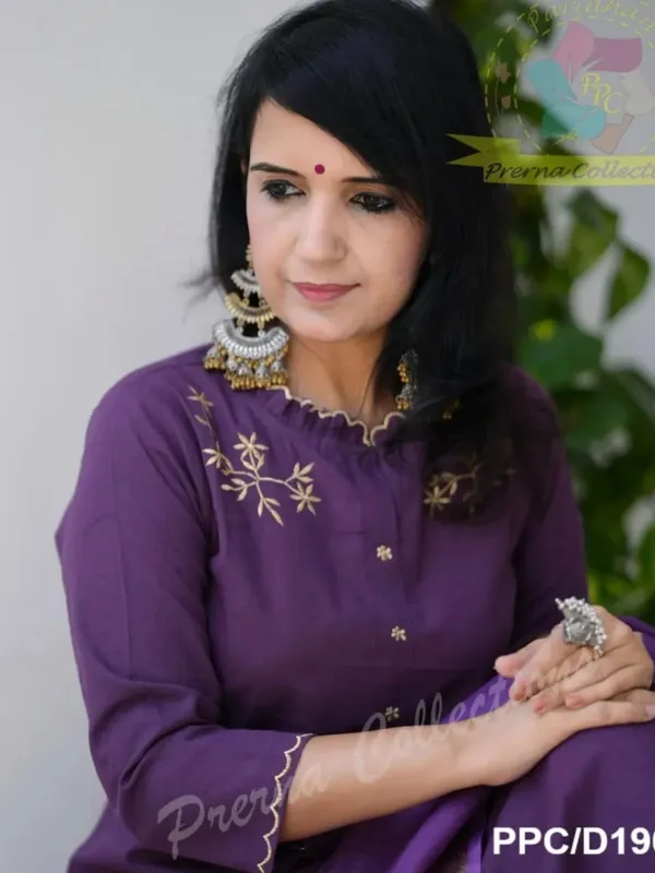 Elegant_wine_khadi_cotton_suit_set_.