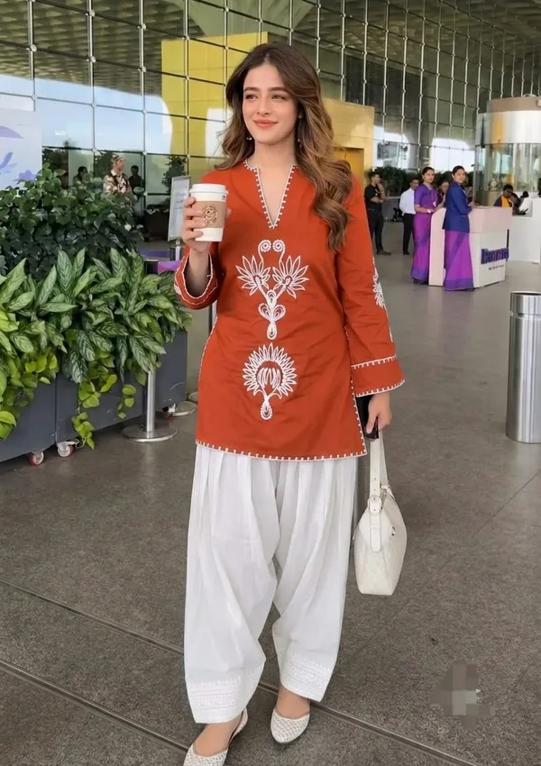 Orange_Cotton_Kurta_with_Farshi_Salwar_Cord_Set