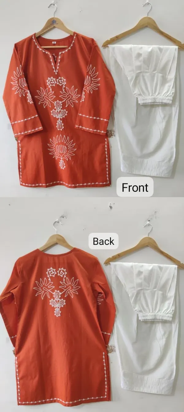 Orange_Cotton_Kurta_with_Farshi_Salwar_Cord_Set