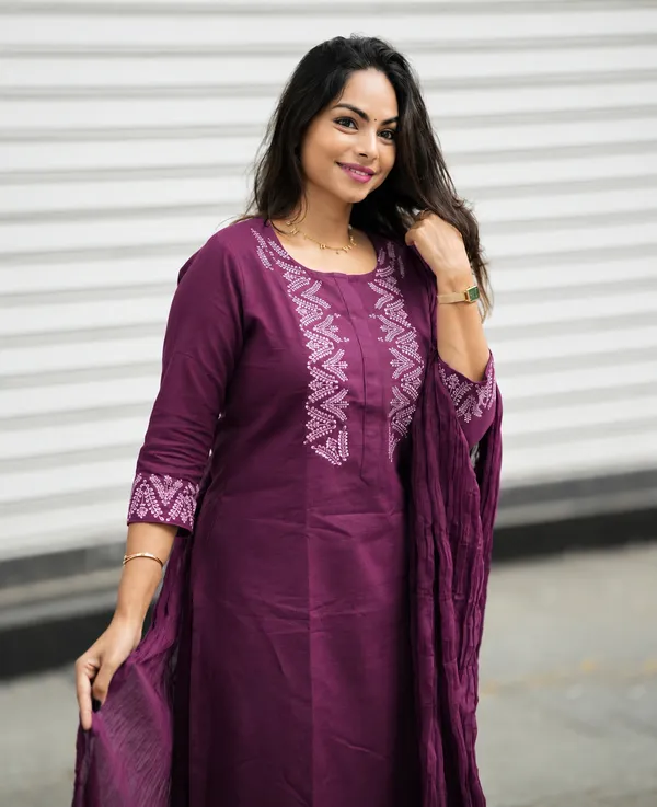 PURE_COTTON_KURTI_WITH_INTRICATE_EMBROIDERY_WORK_WITH_DUPATTA_|_FOR_WOMEN_